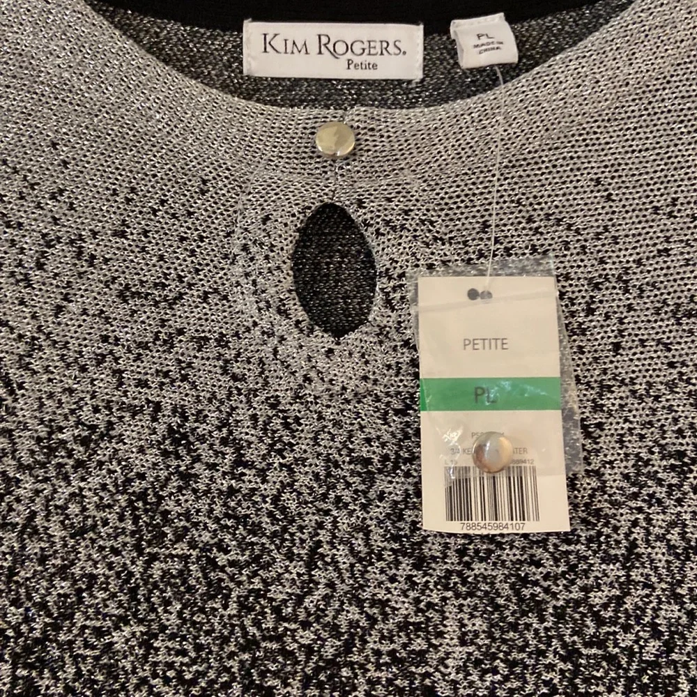 Beautiful Kim Rogers Shirt size PL brand new with tags color silver and black - Picture 4 of 12